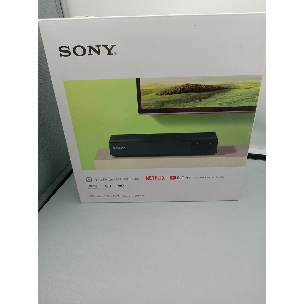 Sony BDP-S1700 Blu-Ray DVD/DISC Player W/Remote AC Adapter Open Box